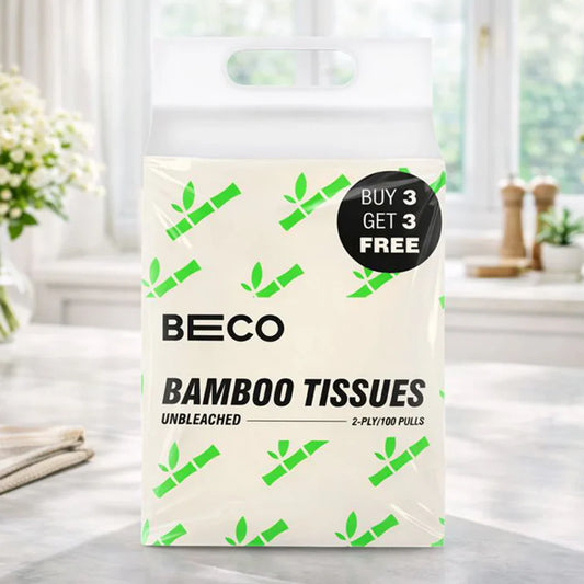 Bamboo Facial Tissues - 100 Pulls 2 ply Pack of 6
